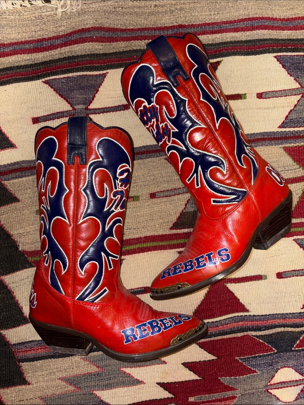 Zodiac vintage Ole’ Miss college football cowgirl boots